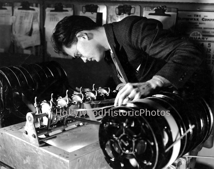 Columbia Studio 1938 Sound Library Dept. Matching sound tracks.jpg